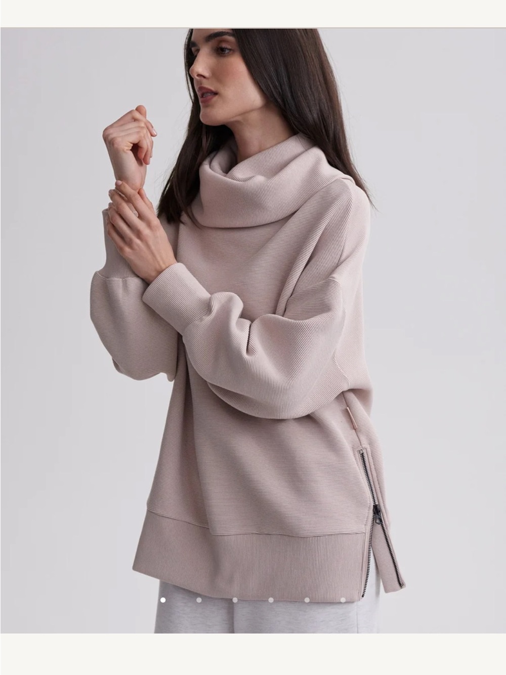 Varley Milton sweatshirt in Mushroom